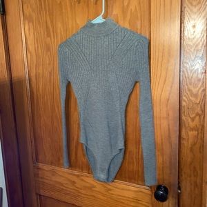 Kendall & Kylie grey sweater body suit